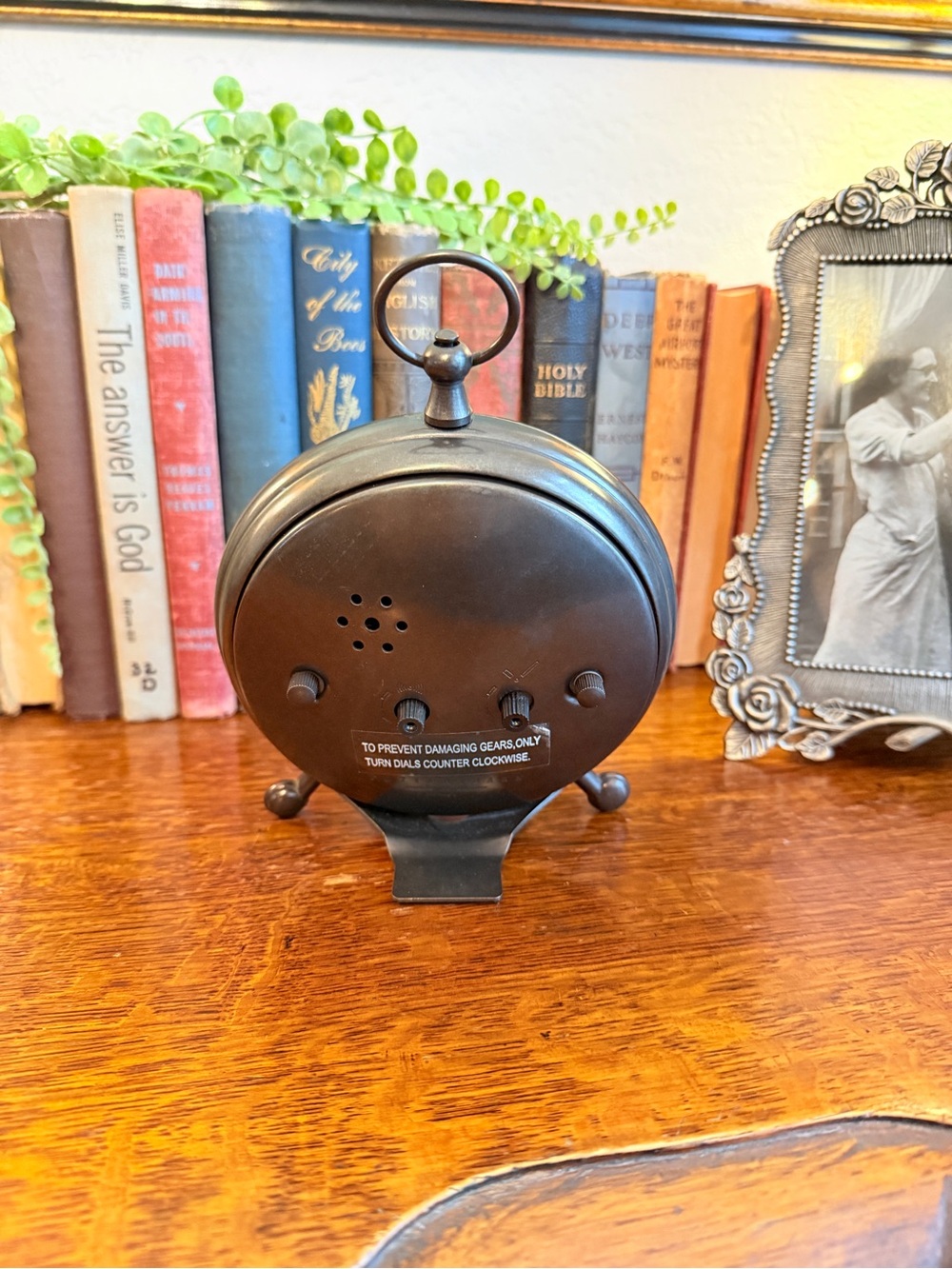 Pottery Barn Bronze Table Clock Pocket Watch - Picture 15 of 16